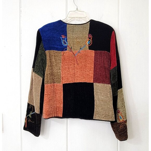 Alex Kin Art To Wear Embroidered Patchwork Chenille Jacket - Picture 6 of 6